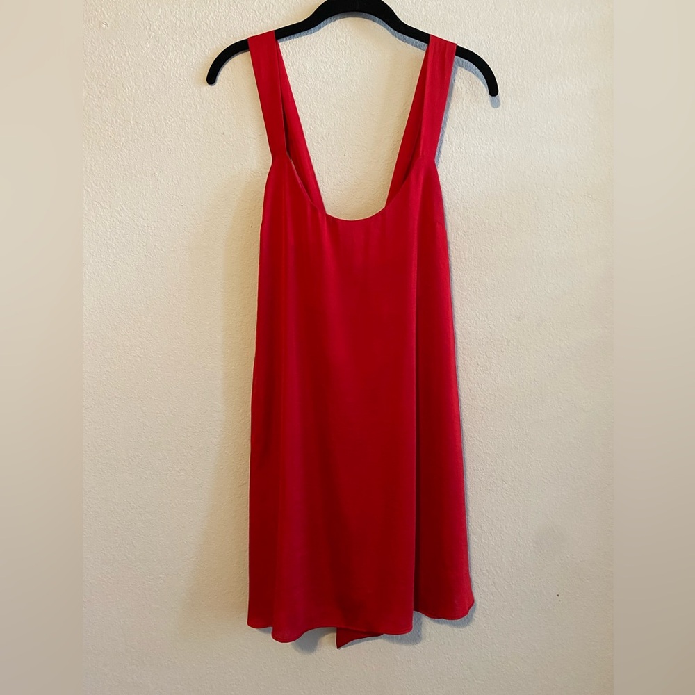 Free People Red Satin Mini Dress - XS